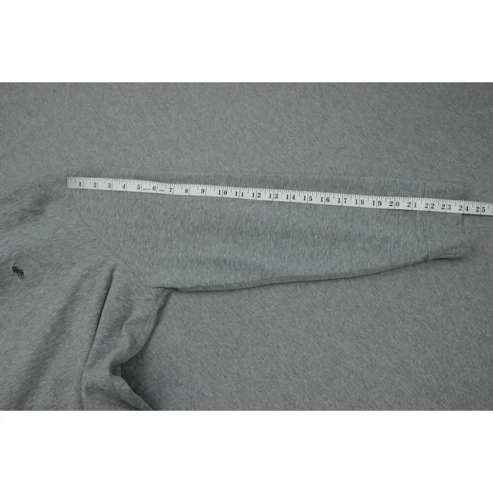 Polo Ralph Lauren Sweatshirt Mens XL Gray Cotton Blend 1/4 Zip Mock‎ Neck